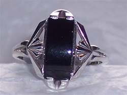 Silver  Onyx Ring