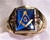 Blue Sapphire Masonic Ring