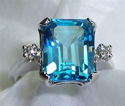 Women's Blue Topaz Ring