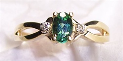 Women's Green Tourmaline Ring